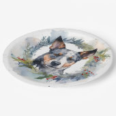 ブルーヒーラークリスマスリースフェスティバルカップ ペーパープレート (アングル)