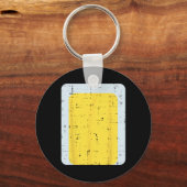 ブルーヒーラーコスチューム犬ハロウィーン最後の瞬間の男性 キーホルダー (正面)