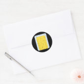 ブルーヒーラーコスチューム犬ハロウィーン最後の瞬間の男性 ラウンドシール (封筒)