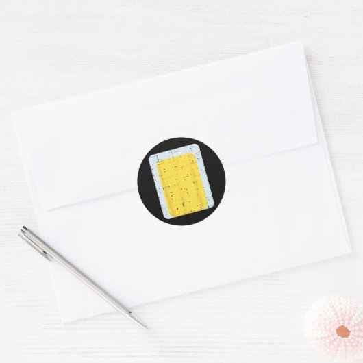 ブルーヒーラーコスチューム犬ハロウィーン最後の瞬間の男性 ラウンドシール (封筒)