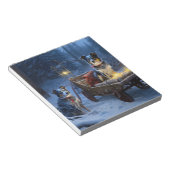 ブルーヒーラースノウィースリークリスマスデコール ノートパッド (アングル)