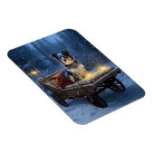 ブルーヒーラースノウィースリークリスマスデコール マグネット (右側)