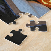 ブルーヒーラードッグお洒落ハロウィン絵を描ズ ジグソーパズル (側面)