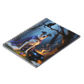 ブルーヒーラードッグお洒落ハロウィン絵を描ズ ノートブック (左側)