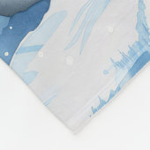 ブルーヒーラードッグウィンターワンダーランドクリスマスジョイ フリースブランケット (角)