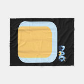 ブルーヒーラードッグパパマッチングファミリーコスチュームDiy H フリースブランケット (正面(横))