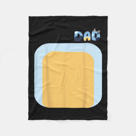 ブルーヒーラードッグパパマッチングファミリーコスチュームDiy H フリースブランケット (正面)