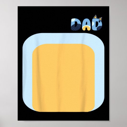 ブルーヒーラードッグパパマッチングファミリーコスチュームDiy H ポスター (正面)