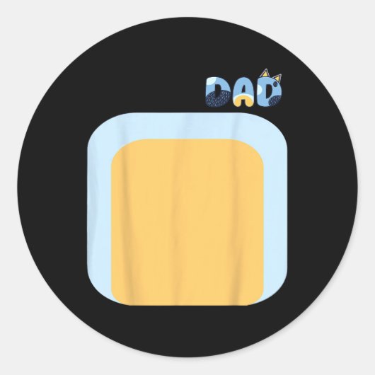 ブルーヒーラードッグパパマッチングファミリーコスチュームDiy H ラウンドシール (正面)