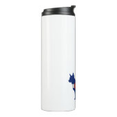 ブルーヒーラードッグブリードシルエットコロラド州旗 タンブラー (回転左)