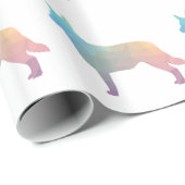 ブルーヒーラードッグブリードシルエットジオパステル ラッピングペーパー (ロールコーナー)