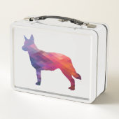 ブルーヒーラードッグブリードシルエットジオパープル メタルランチボックス (裏面)