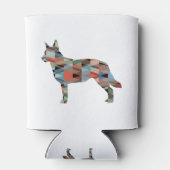 ブルーヒーラードッグブリードシルエットジオプレイド 缶クーラー (裏面)