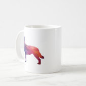 ブルーヒーラードッグブレッドシルエットジオパープル コーヒーマグカップ (正面左)