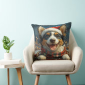 ブルーヒーラードッグローラーコースタークリスマス クッション (椅子)