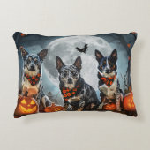 ブルーヒーラーハロウィン不気味 アクセントクッション (正面)