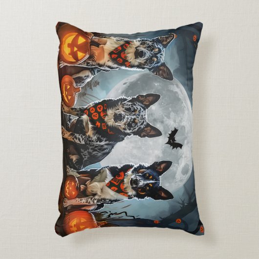 ブルーヒーラーハロウィン不気味 アクセントクッション (正面(垂直))