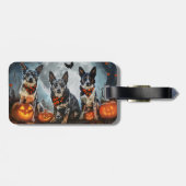 ブルーヒーラーハロウィン不気味 ラゲッジタグ (裏面横)