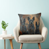 ブルーヒーラーハロウィーンナイトドギー喜び クッション (椅子)