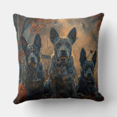 ブルーヒーラーハロウィーンナイトドギー喜び クッション (裏面)