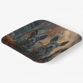 ブルーヒーラーハロウィーンナイトドギー喜び ペーパープレート (傾斜あり)