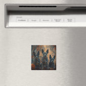 ブルーヒーラーハロウィーンナイトドギー喜び マグネット (インサイチュ (食洗機))