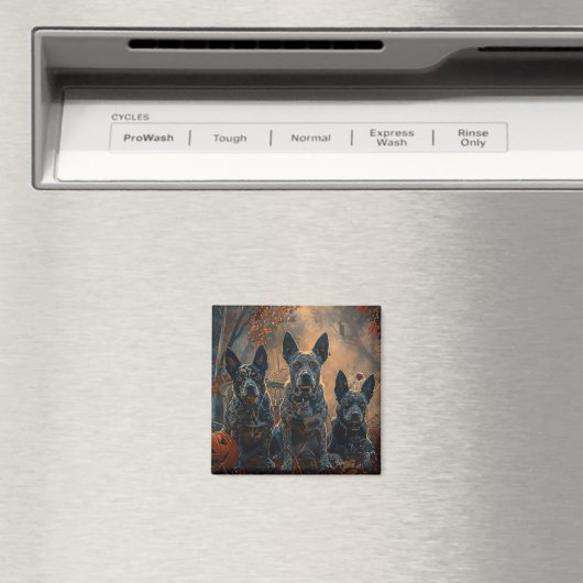 ブルーヒーラーハロウィーンナイトドギー喜び マグネット (インサイチュ (食洗機))