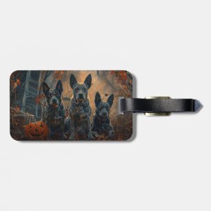 ブルーヒーラーハロウィーンナイトドギー喜び ラゲッジタグ