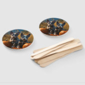 ブルーヒーラーパピーオータムデライトカボチャ ハンドファン (組立なし)