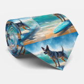 ブルーヒーラービーチサーフィン絵画ズ ネクタイ (ロール)