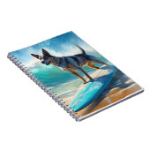 ブルーヒーラービーチサーフィン絵画ズ ノートブック (右側)