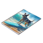 ブルーヒーラービーチサーフィン絵画ズ ノートブック (左側)