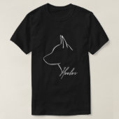 ブルーヒーラー牛の犬のプロフィール犬の恋人のギフトドッグ Tシャツ (デザイン正面)