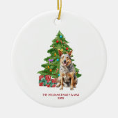 ブルーヒーラー犬のクリスマスギフト オーナメント 名入れ (正面)