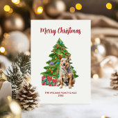 ブルーヒーラー犬の家族のクリスマス シーズンカード