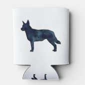 ブルーヒーラー犬ブリードシルエットブラックウォーター色 缶クーラー (裏面)