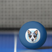 ブルーヒーラー犬 3Dインスパイアデザイン 卓球ボール (ネット)