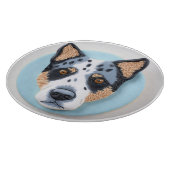 ブルーヒーラー犬 3Dデザイン カッティングボード (角)