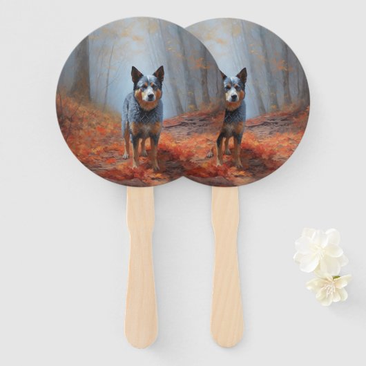 ブルーヒーラー紅葉秋インスパイア ハンドファン (正面&裏面)