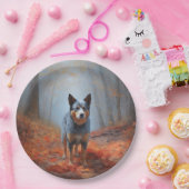 ブルーヒーラー紅葉秋インスパイア ペーパープレート (パーティー)