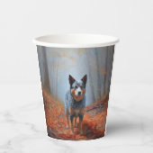 ブルーヒーラー紅葉秋インスパイア 紙コップ (正面)