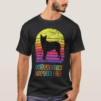 ブルーヒーラー オーストラリアン・キャトル・ドッグ ヴィンテージ 日没  Tシャツ