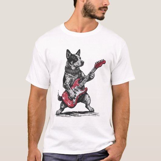 ブルーヒーラー ギター Tシャツ (正面)