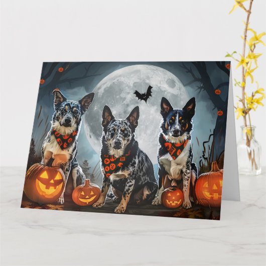 ブルーヒーラー ハロウィン スプーキー カード (黄色い花)
