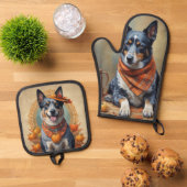 ブルーヒーラー 鍋つかみ&鍋敷きセット (トップダウン)