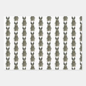 ブルーヒーラーACDキャトルドッグウォーターカラーアート ラッピングペーパーシート (正面)