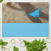 ブルービキニビーチサンドサンダー_コーブ キッチンタオル (折り畳み)