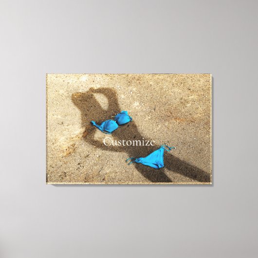 ブルービキニビーチサンドサンダー_コーブ キャンバスプリント (正面)