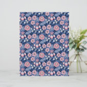 ブルービクトリアンとピンクのフローラスクラップブック紙 (スタンド正面)