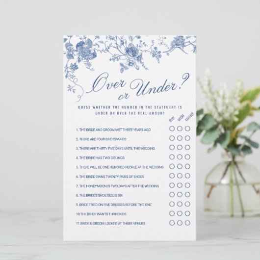 ブルービクトリアンガーデンフランスのブライダルシャワーゲーム (スタンド正面)